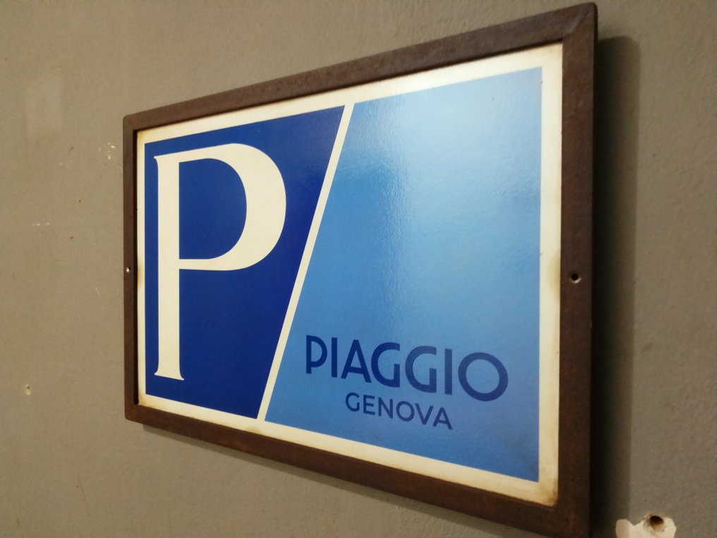 Piaggio - PIAGGIO GENOVA - 广告标牌 - 金属, 搪瓷 #2.1