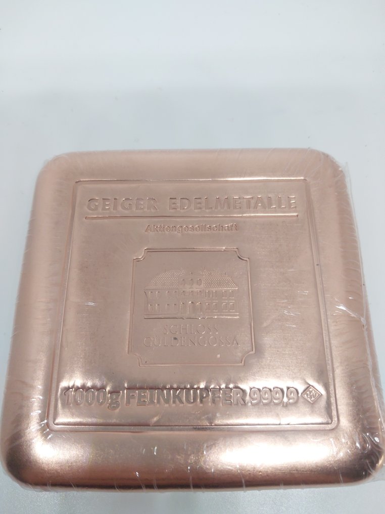 1 quilograma .999 - Copper - Geiger Edelmetalle, Germany - Selado e com certificado (Sem preço de reserva) #3.2