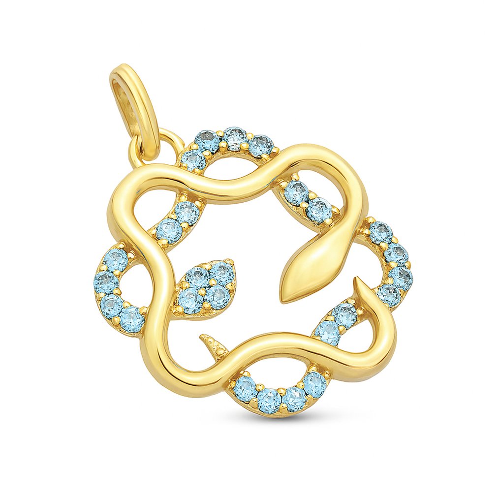 Sans prix de réserve - Pendentif - 14 carats Or jaune - 0.26ct. tw. Topaze #2.1