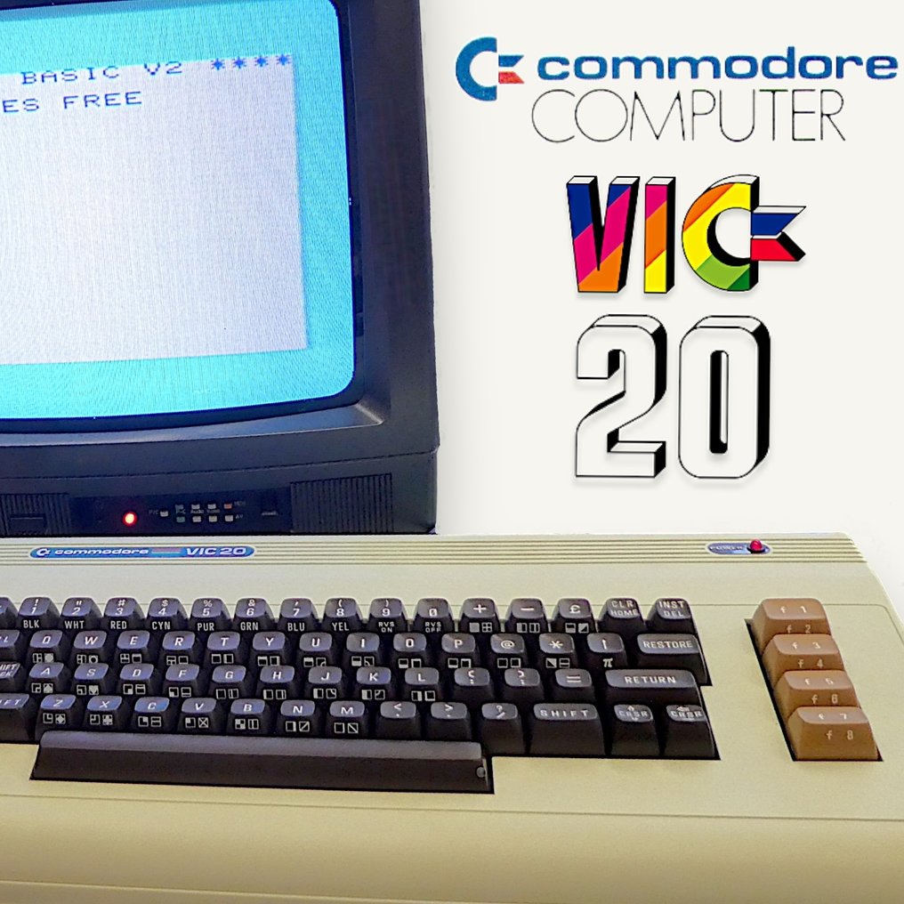 Commodore VIC 20 Color Computer with Power Supply Modulator and Booklet - With Sound and Music - WORKING!!! - 電腦 - 帶原裝盒 #1.0