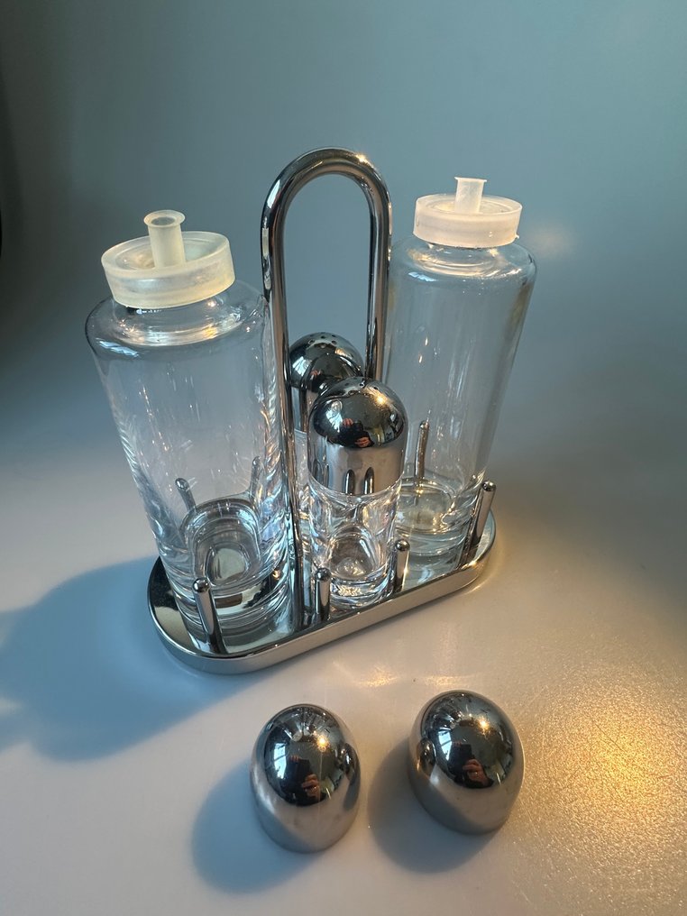 Alessi - Condiment set - - Ettore Sottsass - Δίσκος - 5070-serie - κρύσταλλο #1.0