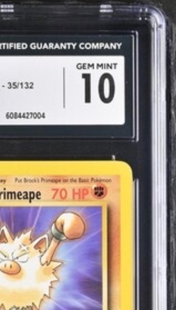 Pokémon - 1 Graded card - Brock's Primeape 35/132 First edition - CGC 10 - WOTC #3.2