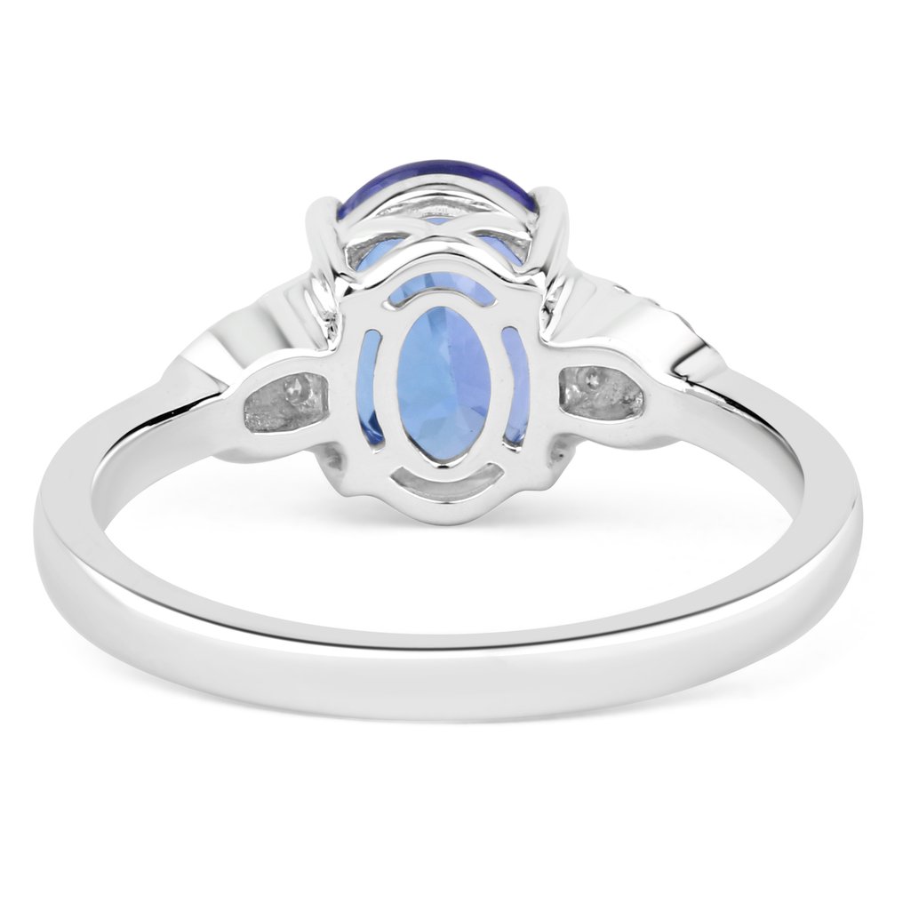 Ring - 14 kt Weißgold -  2.05ct. tw. Tansanit - Diamant #3.2