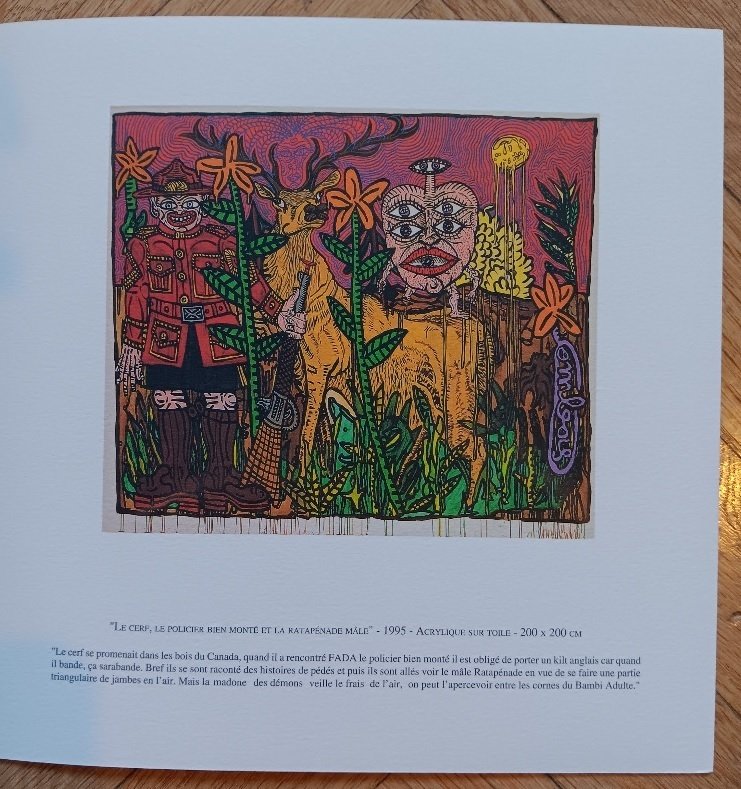 Robert Combas (1957) - Plaquette originale d'exposition - sur velin, numérotée et signée - Hall - 1995 #2.1