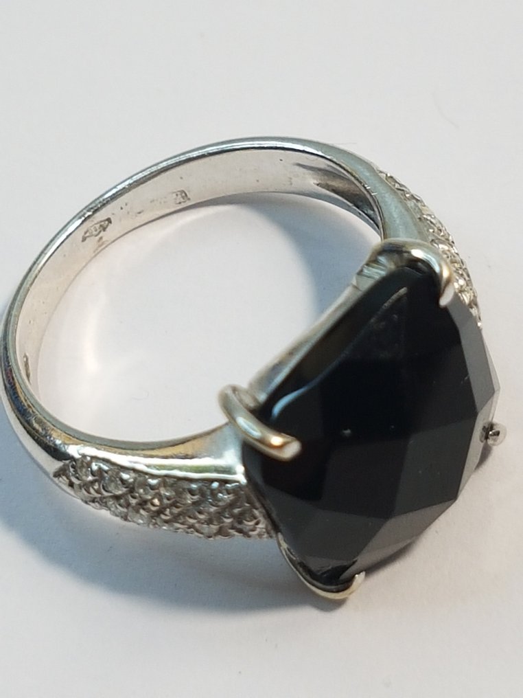 Δαχτυλίδι - 18 καράτια Λευκός χρυσός Όνυχας - Διαμάντι #1.0