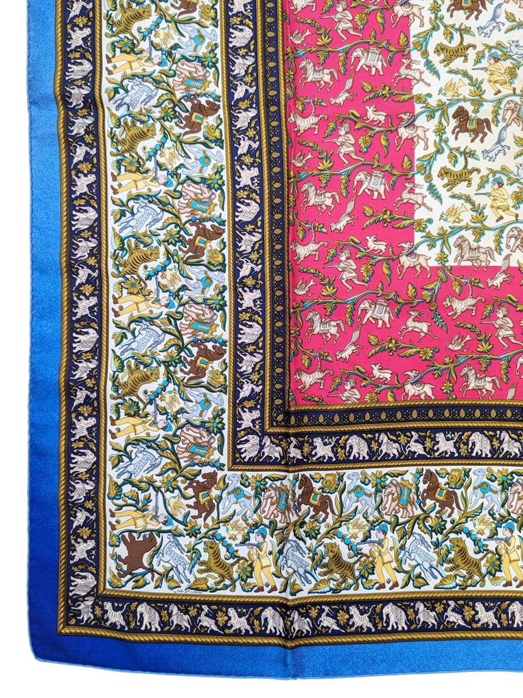 Hermès - "CHASSE en INDE" SILK Carre 90 - Écharpe #3.2