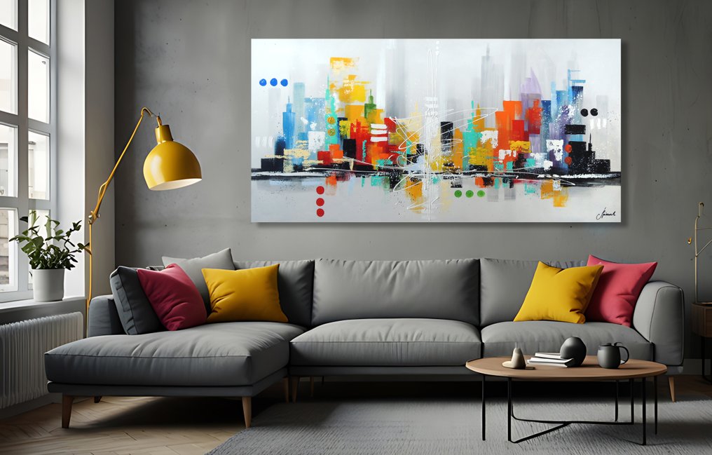 Monika Spiewak - Abstract - XXL - Oil Painting Stretched On The Frame - Ready To Hang - 1/1 Unique Piece #1.0