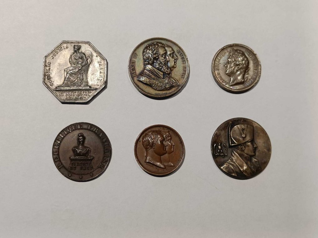 法国. Lot of 6 medals 19e eeuw  (没有保留价) #1.0