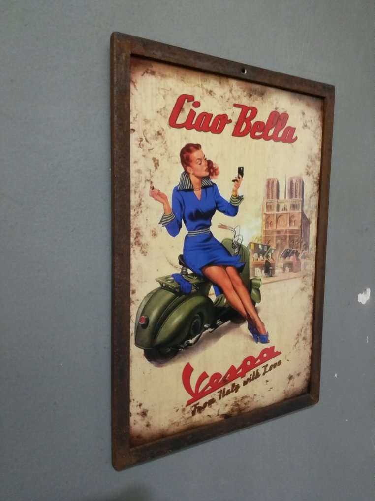 Piaggio - Insegna in ferro - piaggio - Insegna pubblicitaria - 1965 - Ferro #1.0