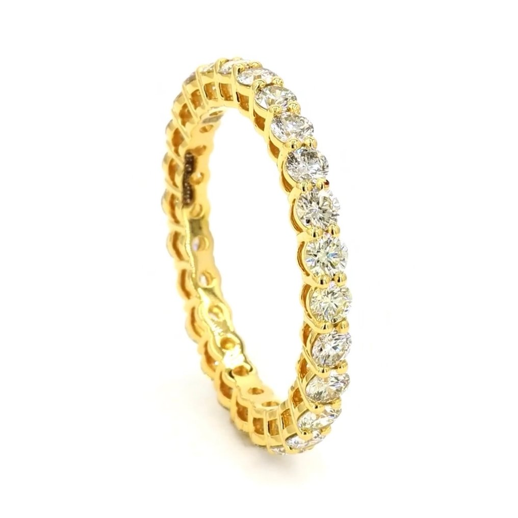 Nincs minimálár - Gyűrű - 14 kt. Sárga arany -  1.30ct. tw. Sárga Gyémánt (Természetes színű) - IGI esküvői gyűrű #1.0