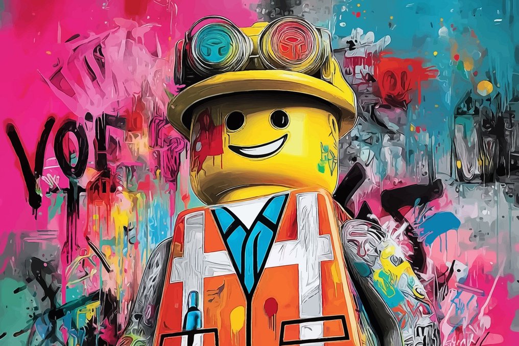 IPR Graph - El Constructor de la Calle: Figura de Lego en Estilo Graffiti Pop #2.1