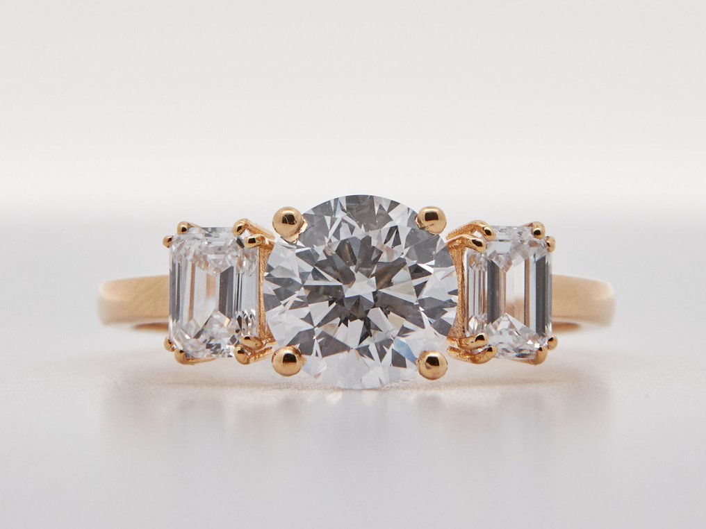 沒有保留價 - 戒指 - 14 克拉 黃金 - 2.47ct. tw. 鉆石 (實驗室培育) - 鉆石 #1.0