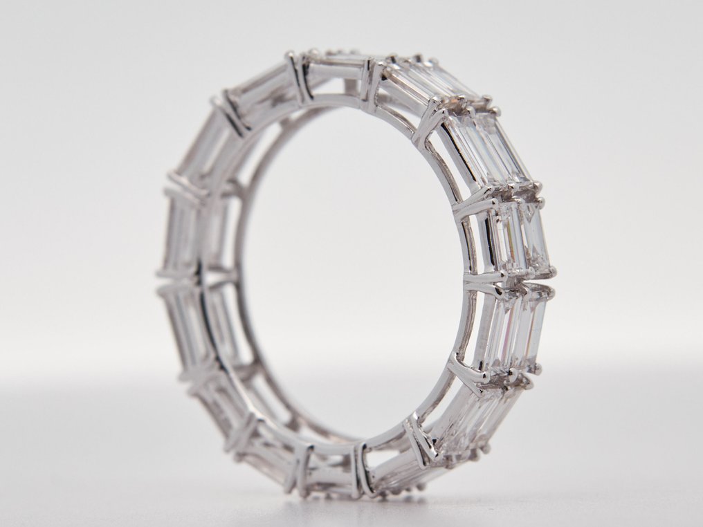 χωρίς τιμή ασφαλείας - Δαχτυλίδι - 14 καράτια Λευκός χρυσός -  2.54ct. tw. Διαμάντι (Εργαστηριακής καλλιέργειας) #1.0