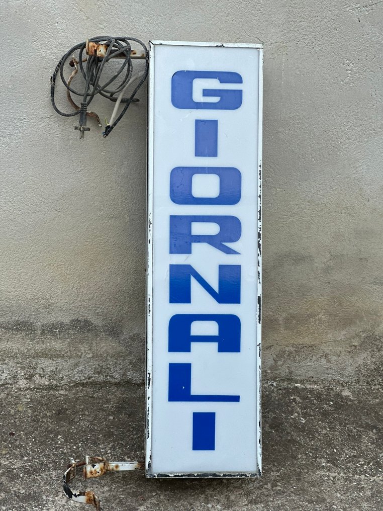 教授复古报纸 - 照明标志 - 金属, 塑料 #1.0