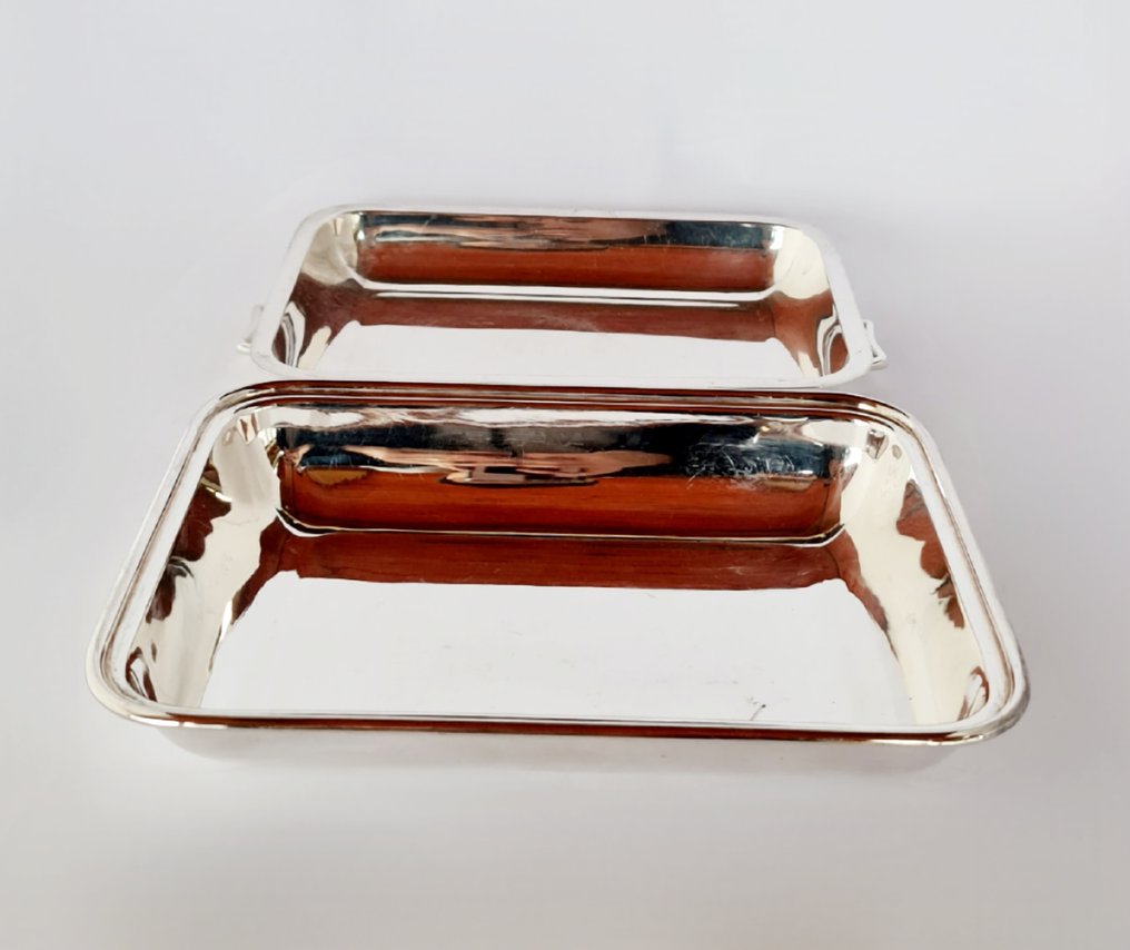 Serveringstallerken - Antique James Carr Rectangle Silver Plated Entree Dish - Forsølvet #3.2