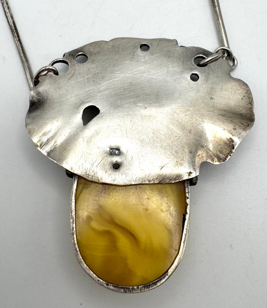 Sem preço de reserva - Corrente Prata Âmbar #4.3