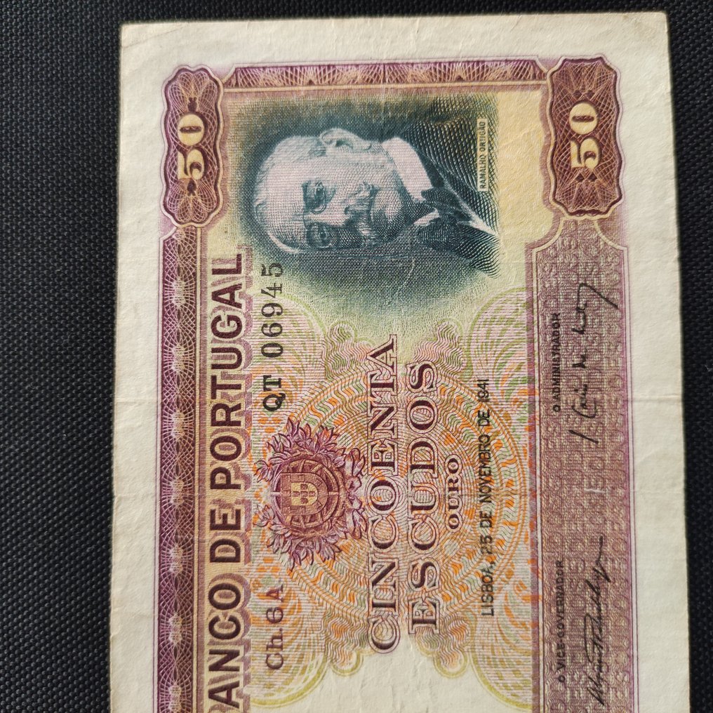 Portugal. - 50 Escudos 1941 - Pick 154 (Sem preço de reserva) #1.0