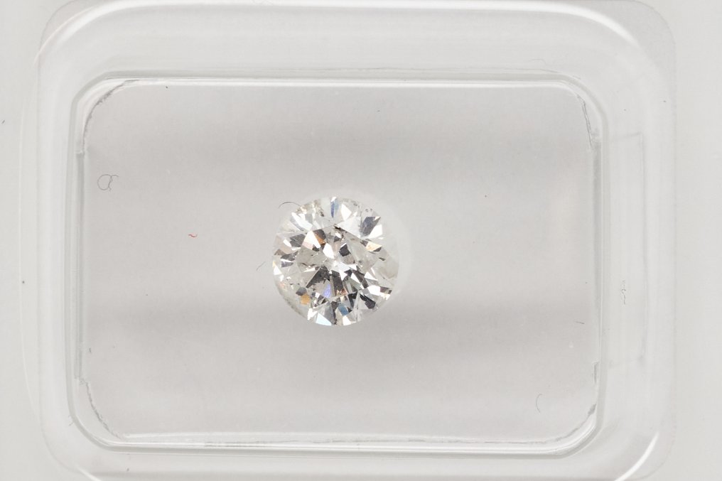 Sem preço de reserva - 1 pcs Diamante (Natural) - 0.61 ct - Redondo - I2 - Gem Report Antwerp (GRA) #2.1