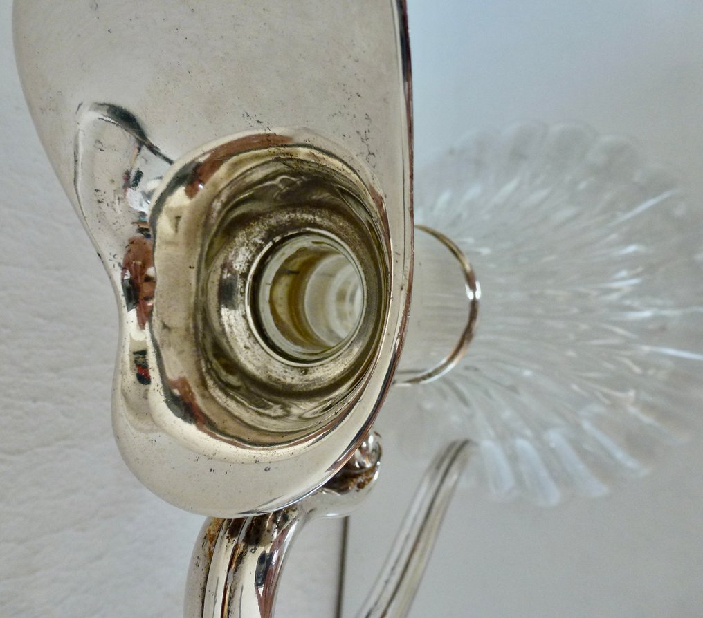 Karafka - Kryształ, Posrebrzany - Geribbelde Kristalglas #2.1