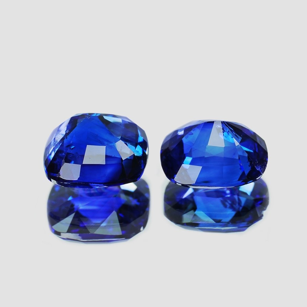 没有保留价 - 2 pcs 蓝色 蓝宝石 - 1.90 ct - 国际有色宝石协会(ICA GemLab) #2.1