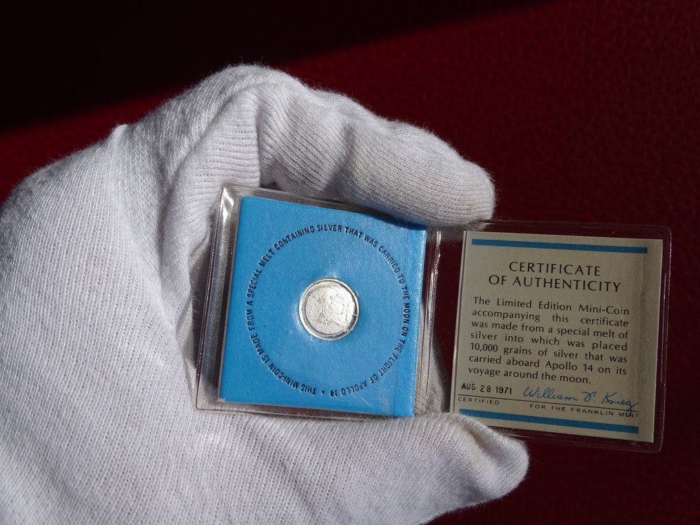 Authentic Apollo XIV silver that traveled to the moon and back on Apollo XIV - 1970-1980 #2.1