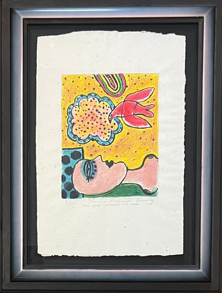 Corneille (1922-2010) - Femme et oiseaux #1.0