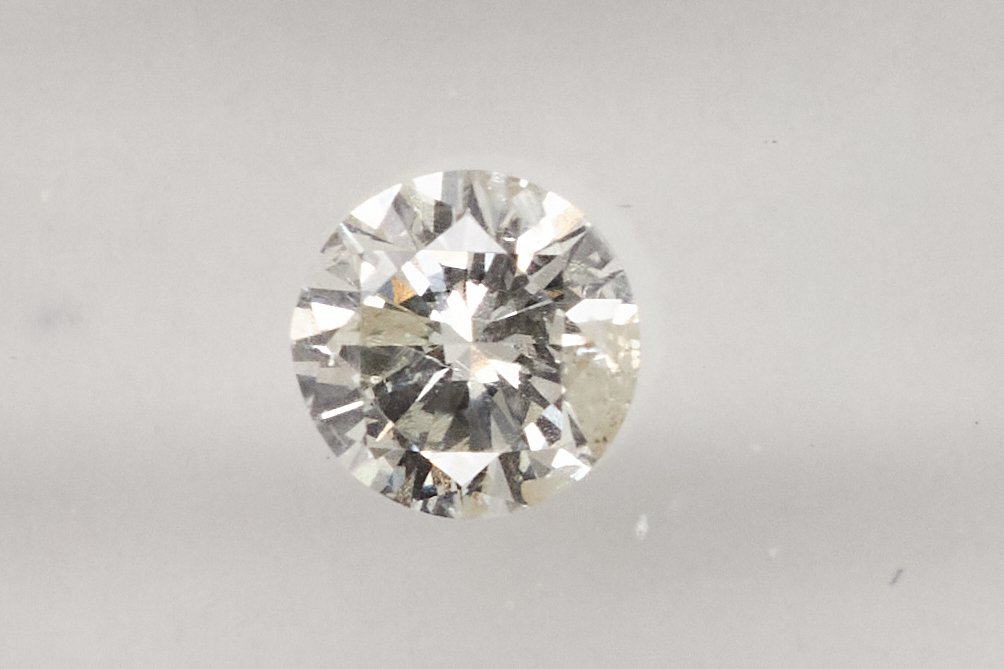 χωρίς τιμή ασφαλείας - 1 pcs Διαμάντι  (Φυσικό)  - 0.40 ct - Στρογγυλό - I2 - Gem Report Antwerp (GRA) #1.0