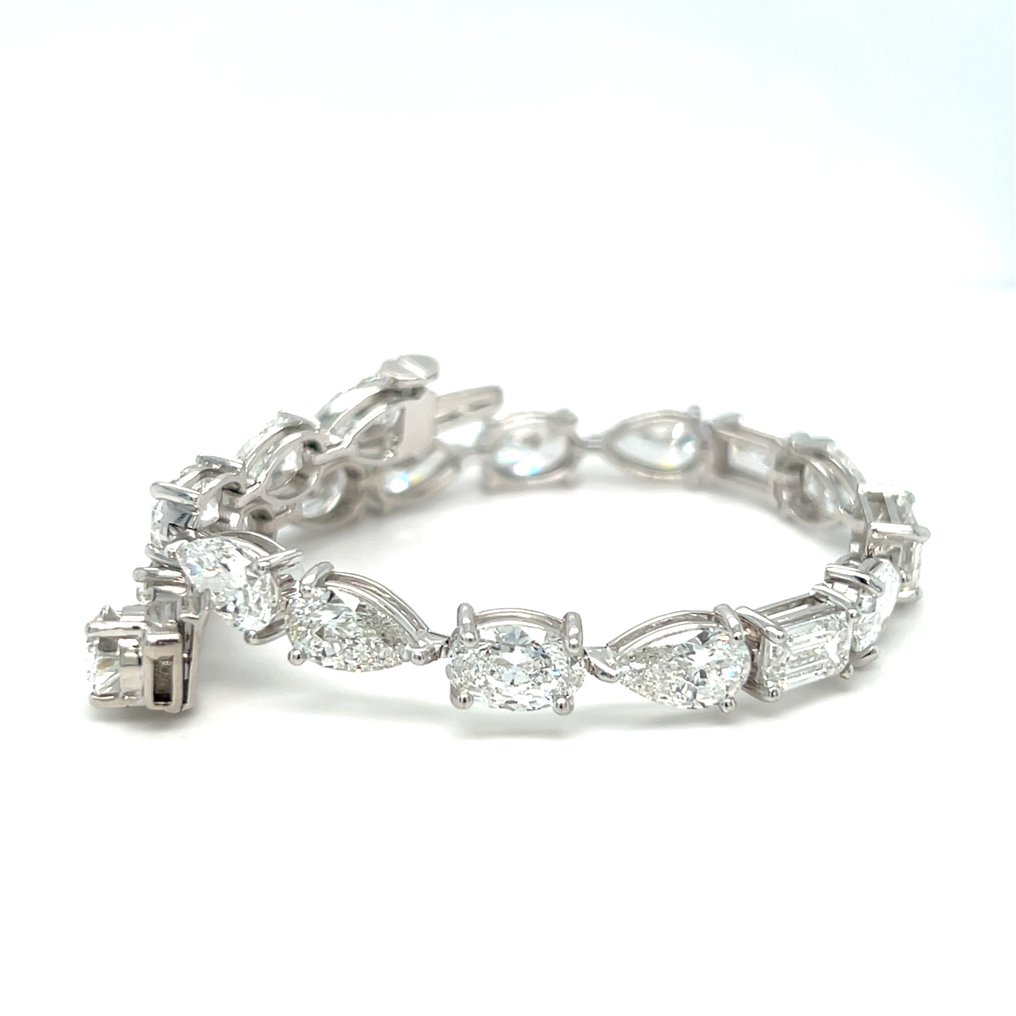 Βραχιόλι - 14 καράτια Λευκός χρυσός - 20.60ct. tw. Διαμάντι (Εργαστηριακής καλλιέργειας) #4.3