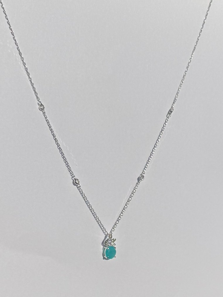 Colar - 18 K Ouro branco - 0.71ct. tw. #1.0