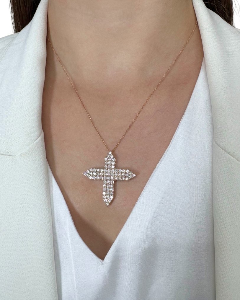 Colar com pingente - 18 K Ouro rosa - 2.41ct. tw. Diamante (Natural) - Colar deslumbrante #3.2