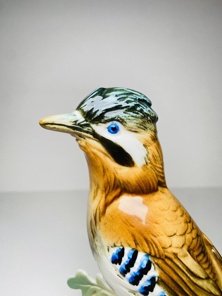 Karl Ens, Volkstedt - 小塑像 - Jay Bird - 瓷器 #4.3