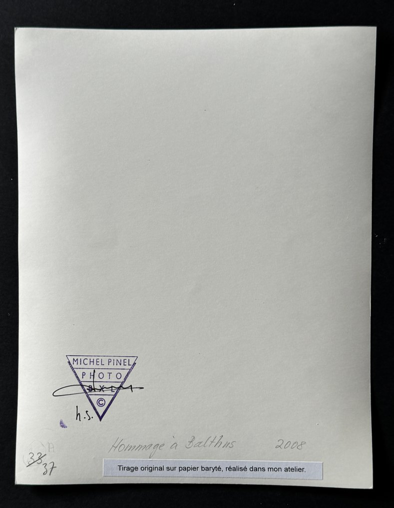 Michel Pinel (1949 - 2022 ) - Hommage à Balthus - 2008 - Certificat - No Reserve #4.3