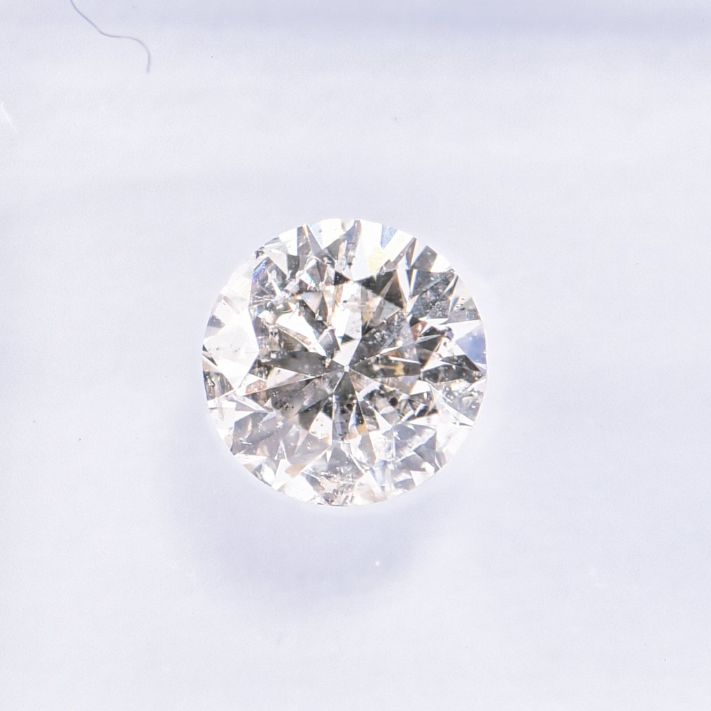 沒有保留價 - 1 pcs 鑽石 (天然彩色) - 0.50 ct - 圓形 - Fancy light 淡褐色 黃色 - I1 - 國際寶石學院(International Gemological Institute (IGI)) - VG VG #1.0