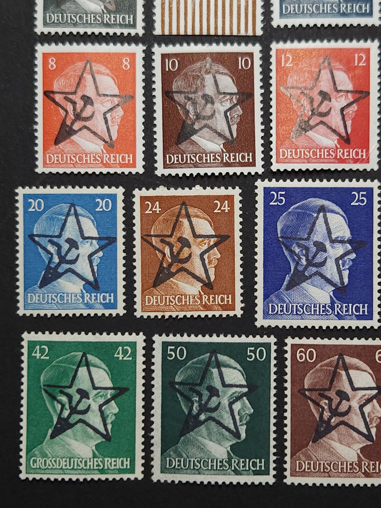 Allied Occupation - Germany (Soviet zone) 1945 - Soviet Zone Chemnitz (for concentration camp inmates) flawless concealment. - Michel Nr. 1-19 #3.2