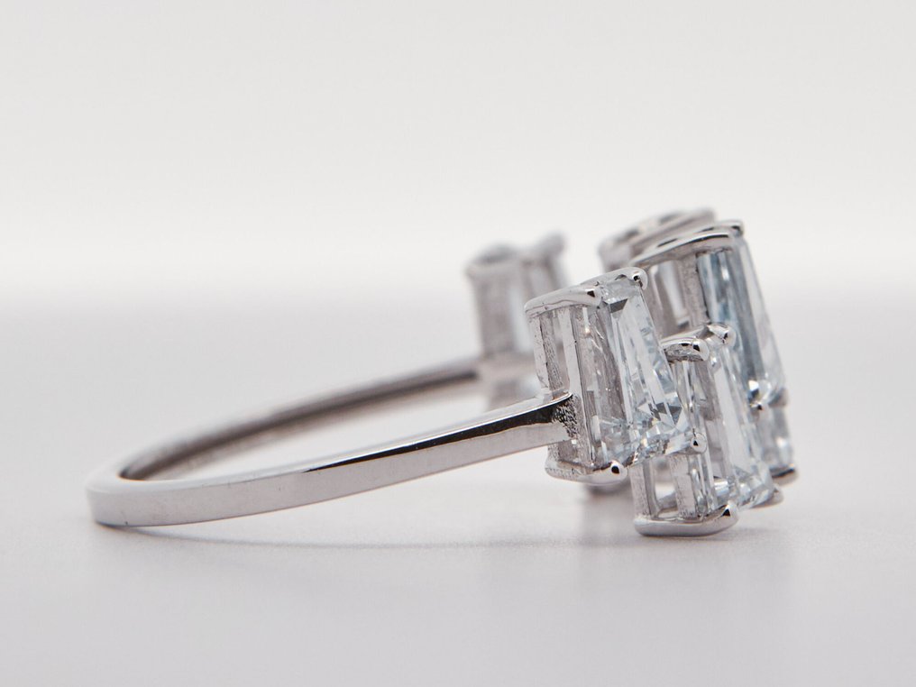 沒有保留價 - 戒指 - 14 克拉 白金 -  2.44ct. tw. 鉆石 (實驗室培育) #2.1