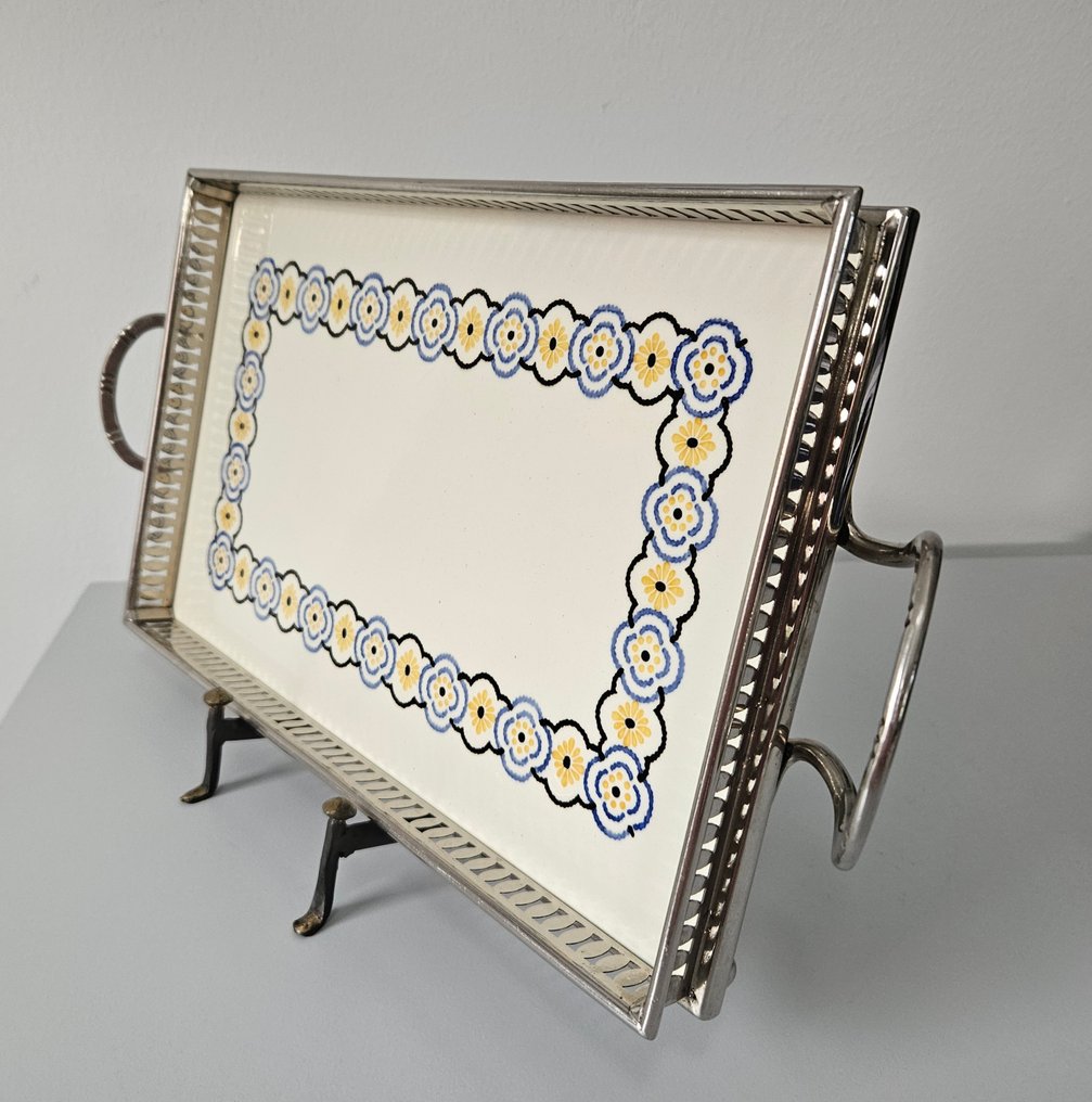 Tablett - Serveerblad - Präsentierblatt - Jugendstil / Art Nouveau - Porzellan #1.0