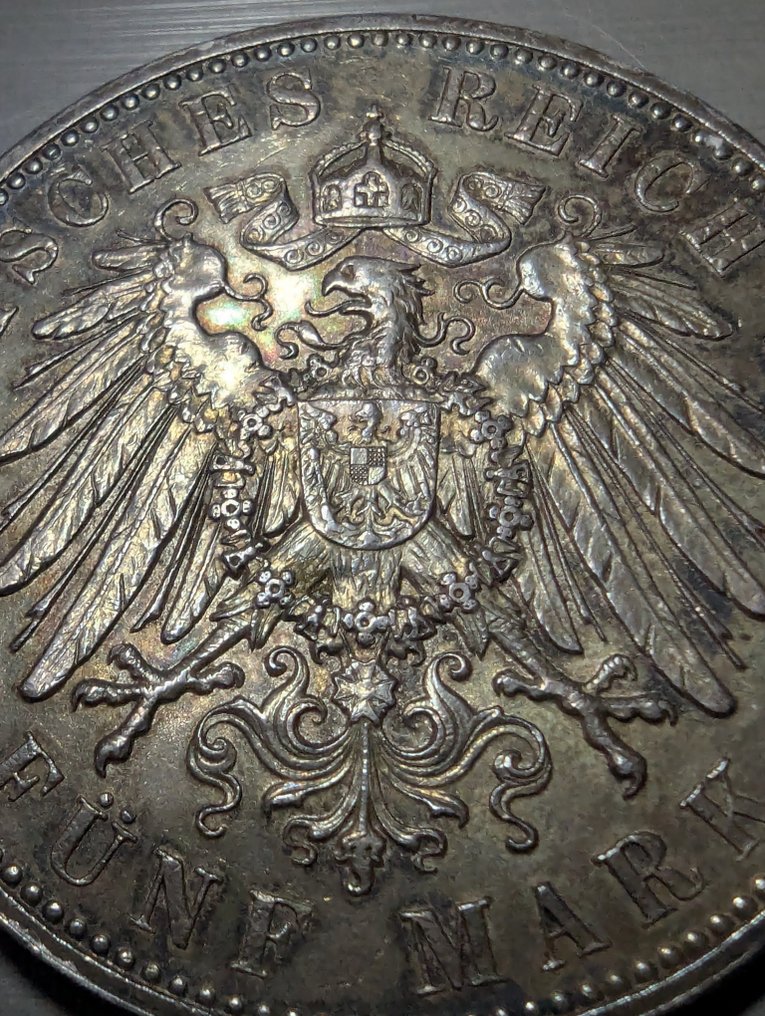 德意志帝國 5 Mark 1914, Sachsen #3.2