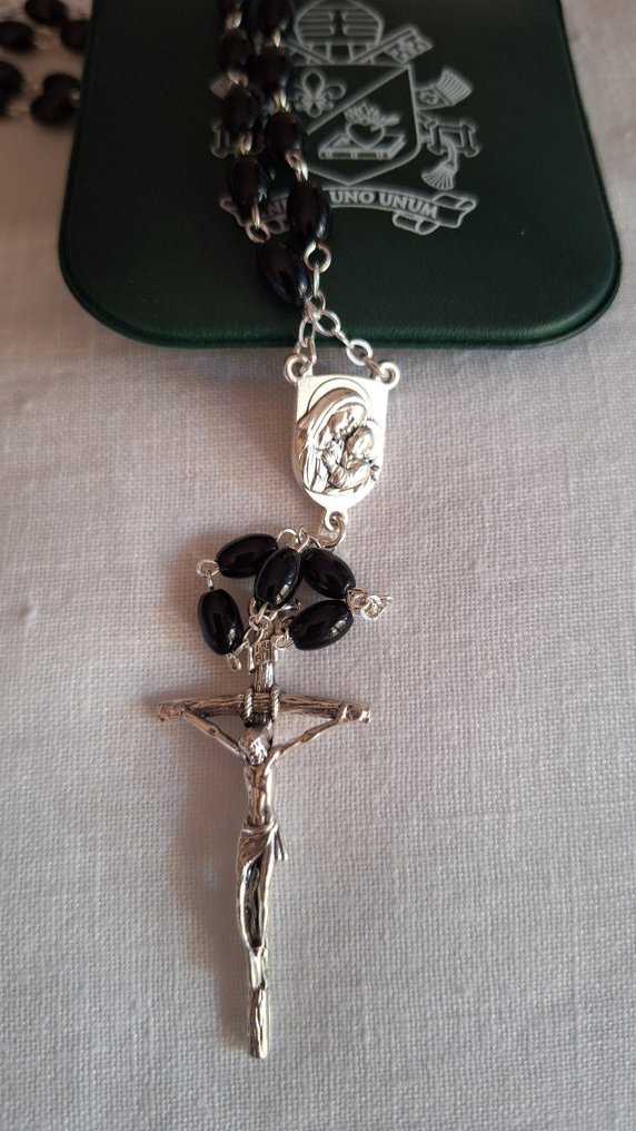 Pope Leo XIV - Rosary of the audience - Blessed and granted by the Holy Father - Silverplated - 2020+ #2.1