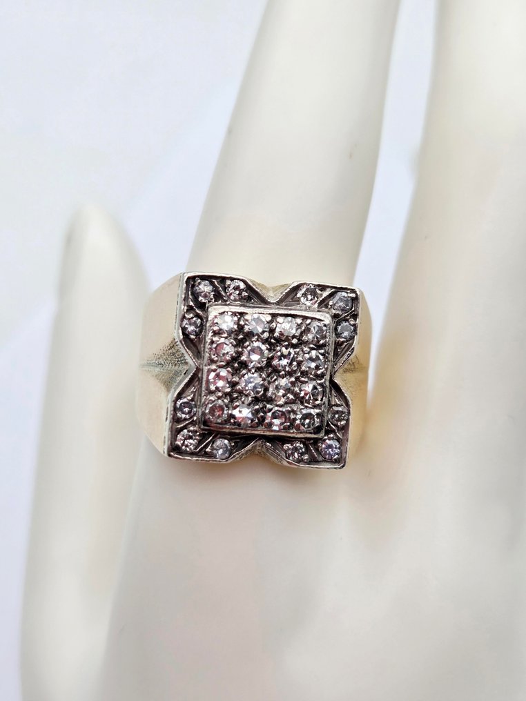 Sormus - 14 kt. Keltakulta - 1.12ct. tw. Timantti (Luonnollinen) #4.3