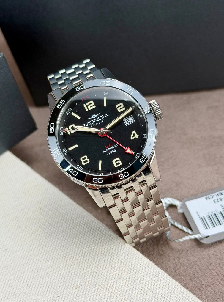 Mondia - Heritage 1946 GMT Automatic - Sem preço de reserva - MI-823-SS-BK-CM - Homem - Depois de 2020 #1.0