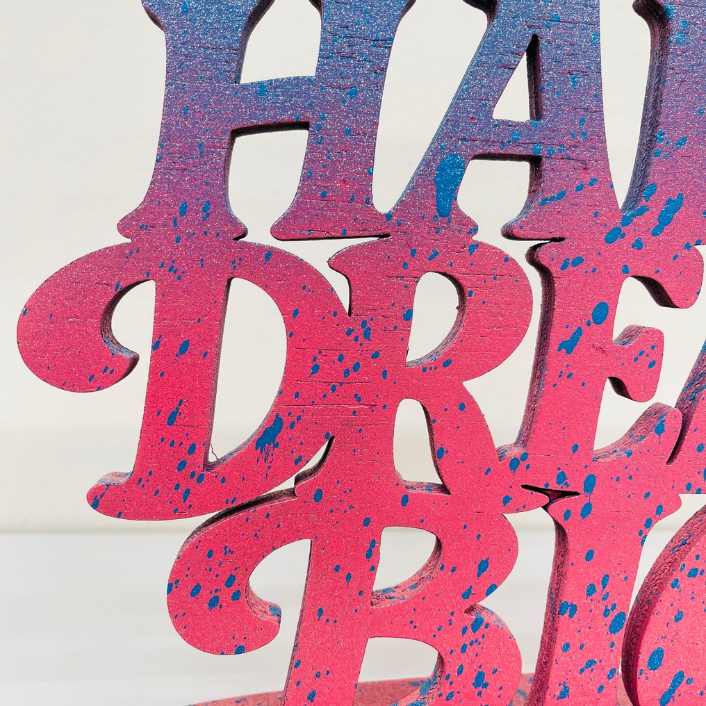 Sinao - Wood Sculpture - Work Hard Dream Big #4.3