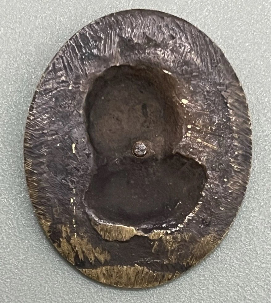 Regno Unito. Medal 19th C. Bronze Plaque “Philosopher” – High Relief Grand Tour Portrait – 50×42 mm #2.1