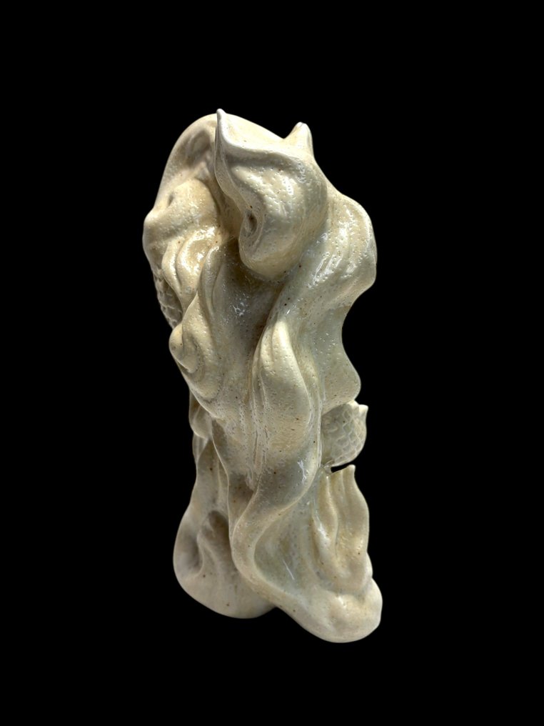 日本 Nerimono 陶瓷雕像——“Unryu”(云龙)——签名——附原装友箱 - 陶瓷 - 日本 - 昭和年代(1926-1989) #4.3