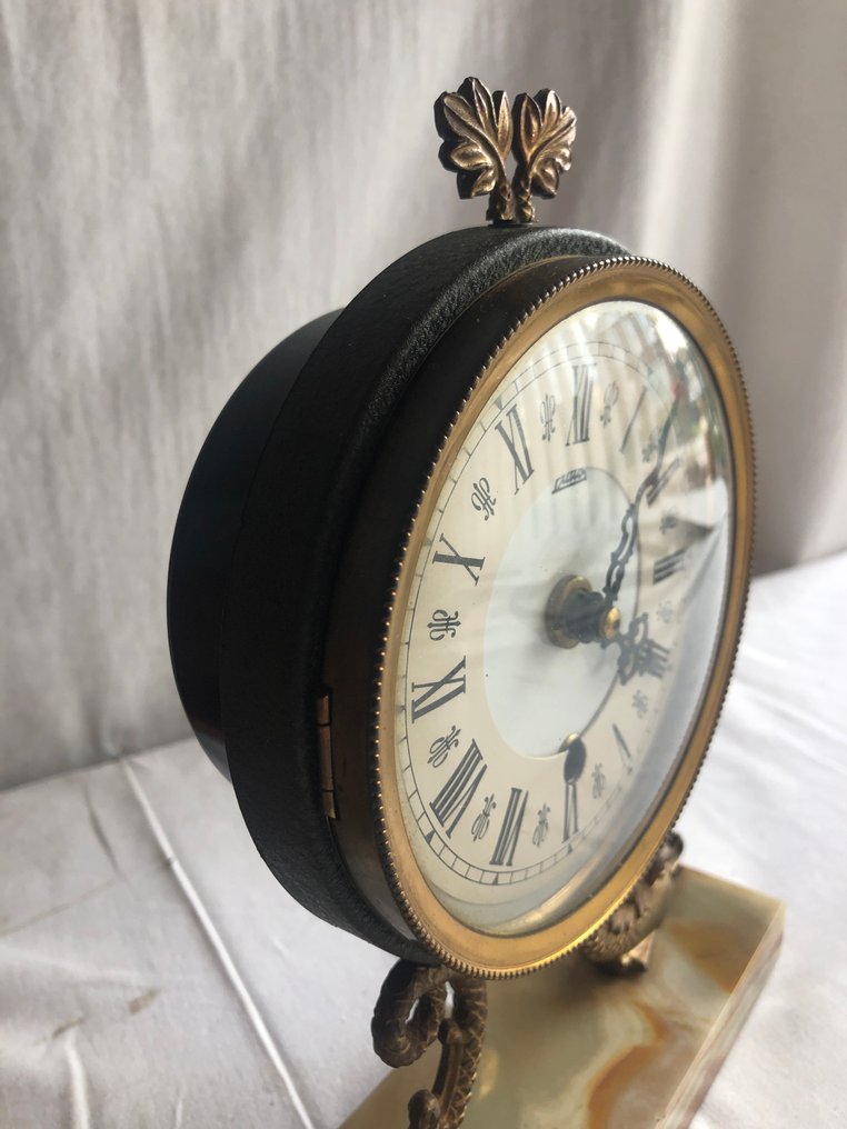 Table clock  (2) - FHS Franz Hermle & Sohn -   Bronze, Wood, Copper - 1970-1980 #4.3