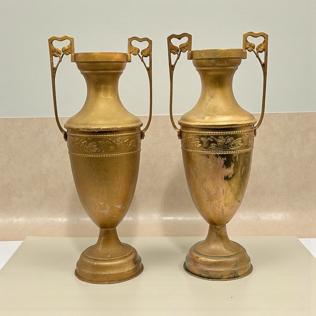 Vase (2) -  Art Deco  - Brass #1.0