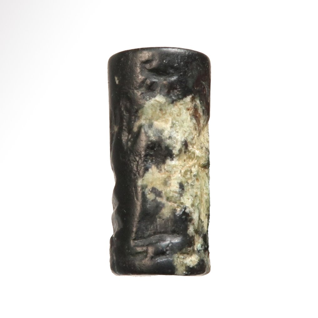 苏美尔语 花岗岩 为皇家士兵、巴吉之子制作的圆柱印章 #2.1