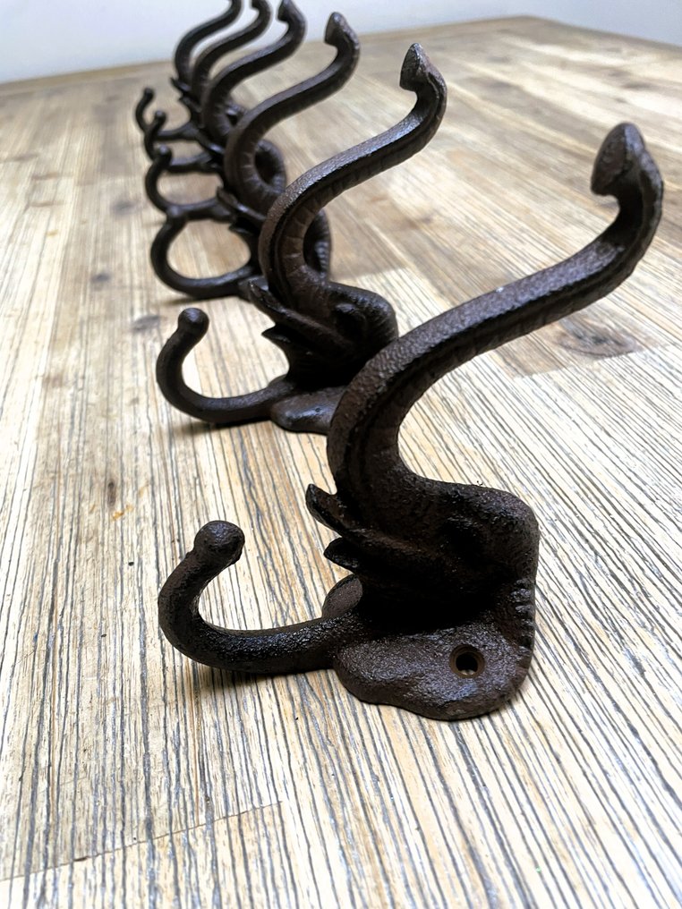 Olifanten haken - Set of coat hooks (6) - Cast iron #4.3