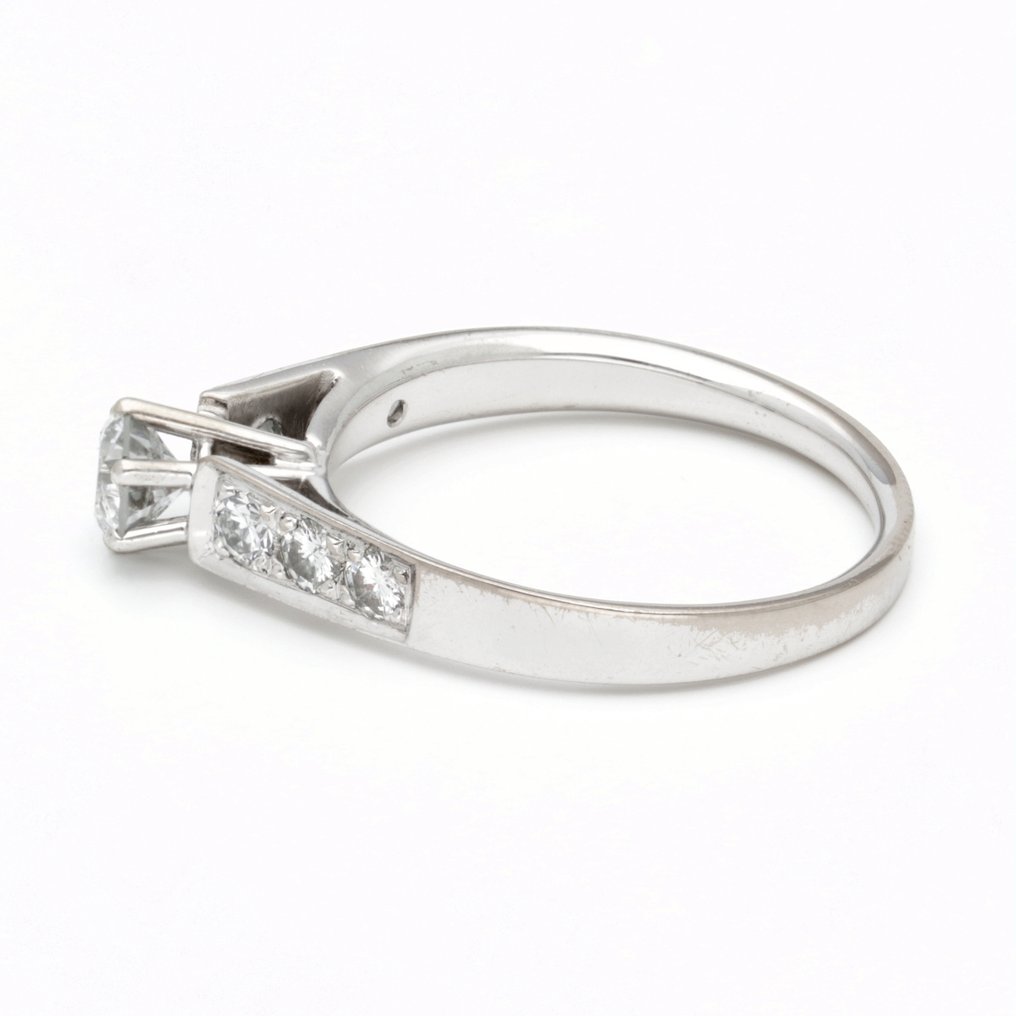 戒指 - 14 克拉 白金 鉆石 (天然) #2.1