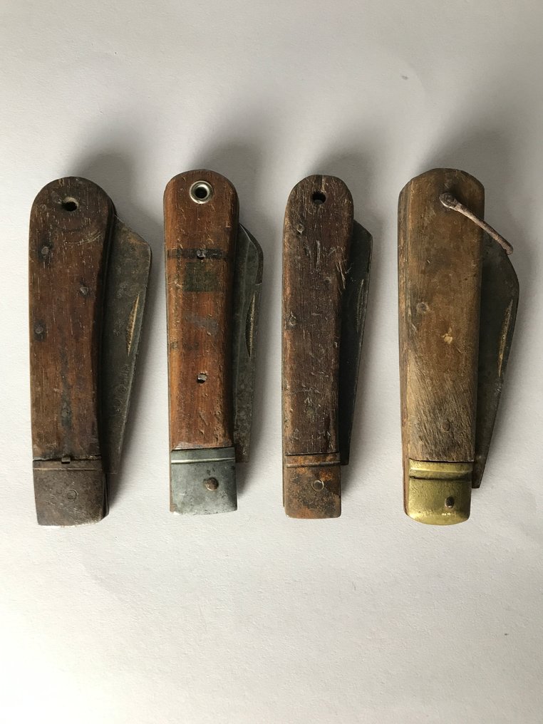 Coltello da cucina - Acciaio, Legno - Giappone - Set di 4 coltelli #1.0