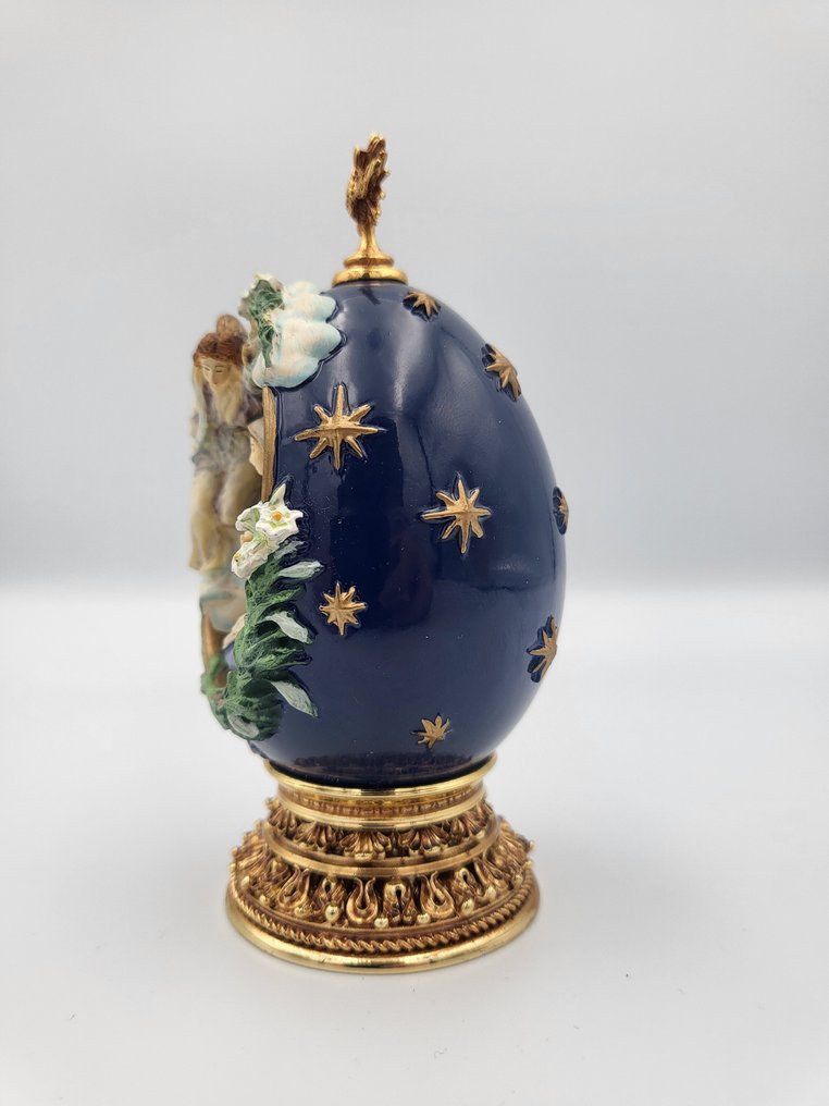 Το Franklin Mint - Οίκος Fabergé - Αυγό Συλλέκτη - Η Ευαγγελίστρια - Gold plated, Πορσελάνη - 1990-2000 #4.3